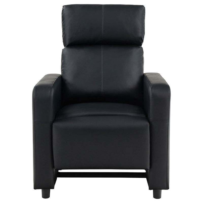 Warren - 5 Seater Home Theater With 4 Wedge Consoles Recliners And Storage Consoles - Black