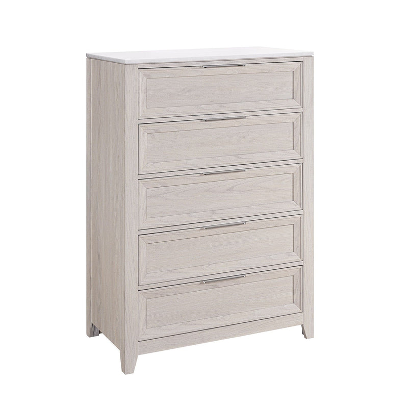 Melissa - 5 Piece Storage Bedroom Set With Padded Headboard