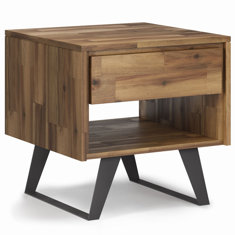 Lowry - End Table - Distressed Golden Wheat