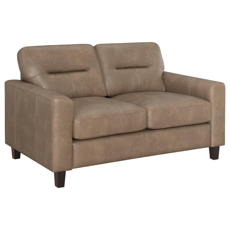 Scotland - Faux Leather Upholstered Sofa Set