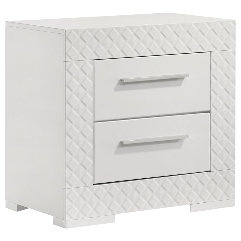 Ives 4-piece Queen Bedroom Set White High Gloss