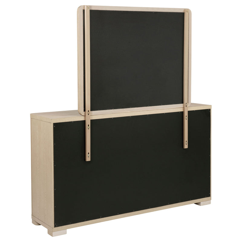 Mirador - 6 Drawer Dresser And Mirror Set - Light Oak