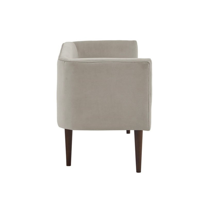 Farrah - Accent Bench With Low Back & Sides - Cream
