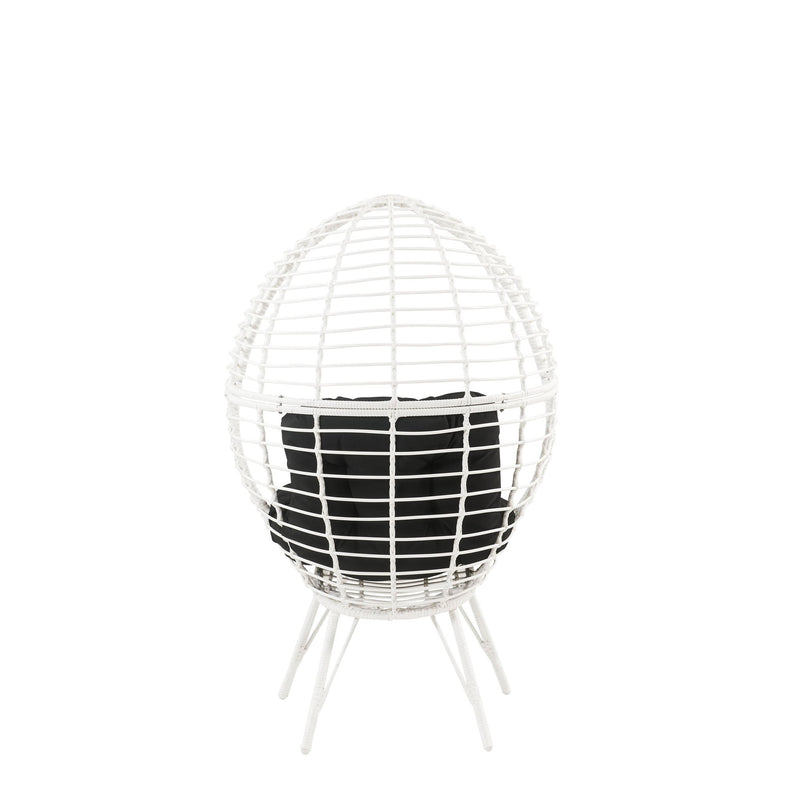 Galzed - Patio Lounge Chair - Black / White