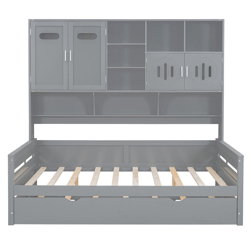 Daybed & All-In-One Cabinet And Shelf