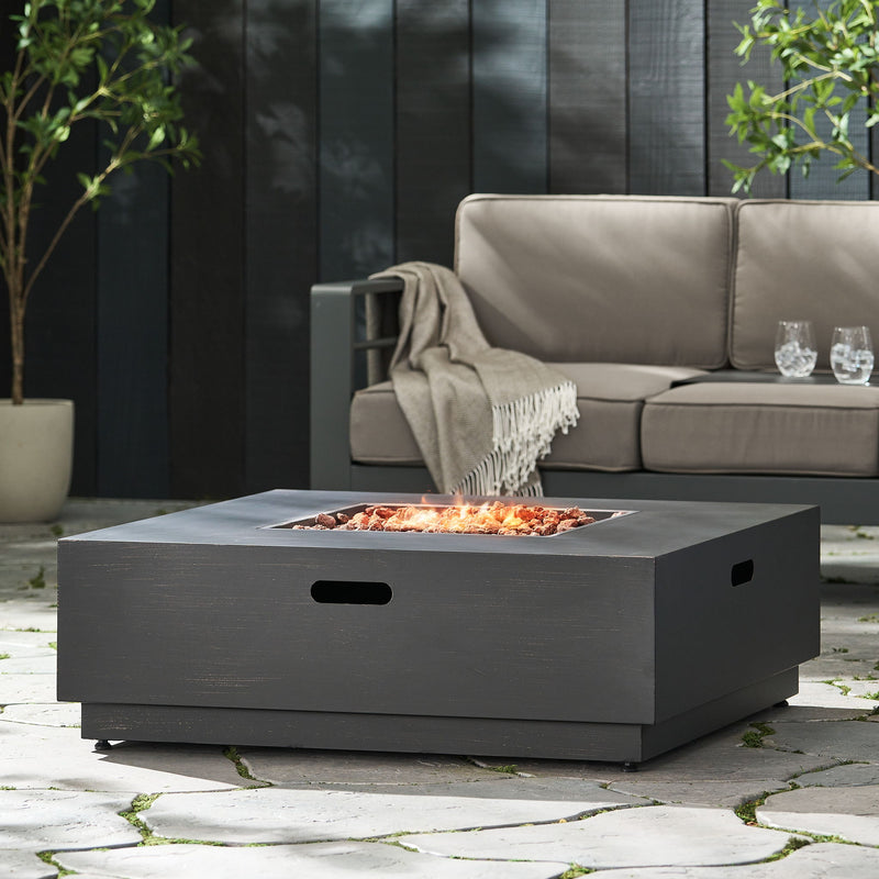 Modern Square Fire Pit With 50, 000 Btu