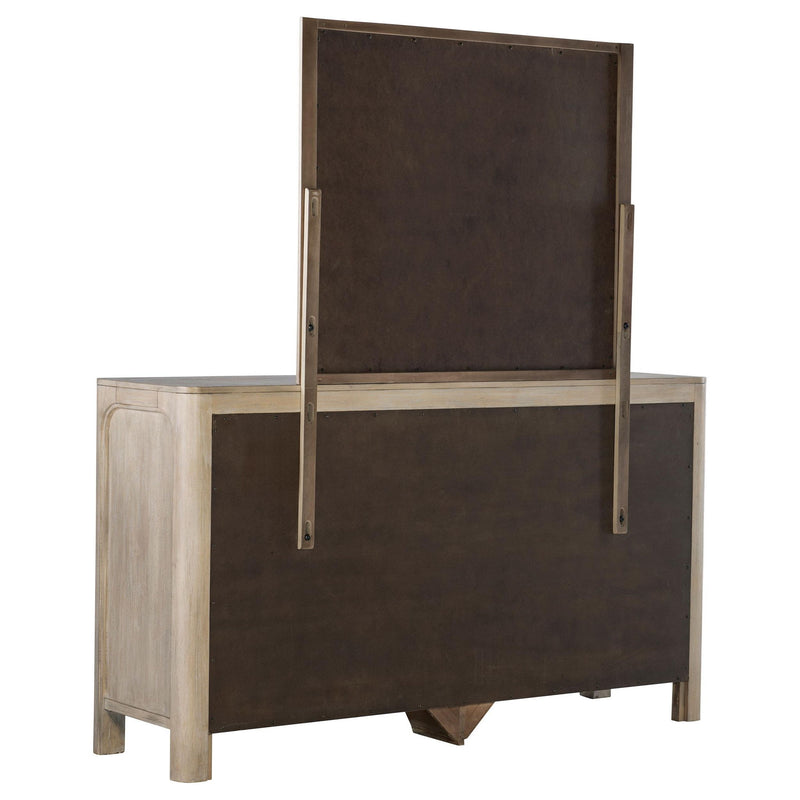 Solano 9-drawer Bedroom Dresser with Mirror Weathered Mango