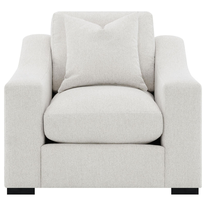Ashlyn Fabric Upholstered Track Arm Accent Chair Sand
