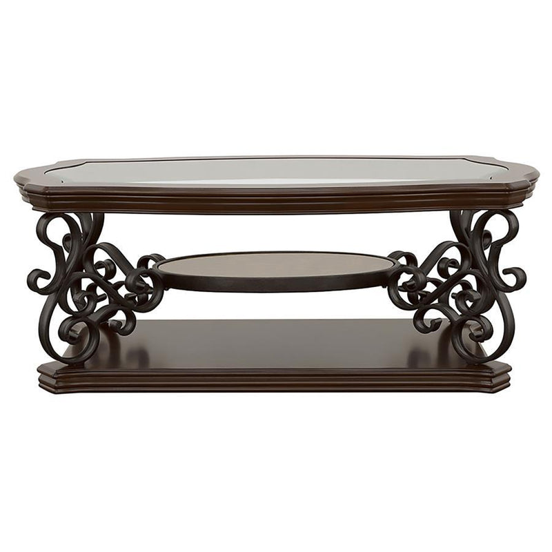 Laney - 1-Shelf Glass Top Rectangular Table