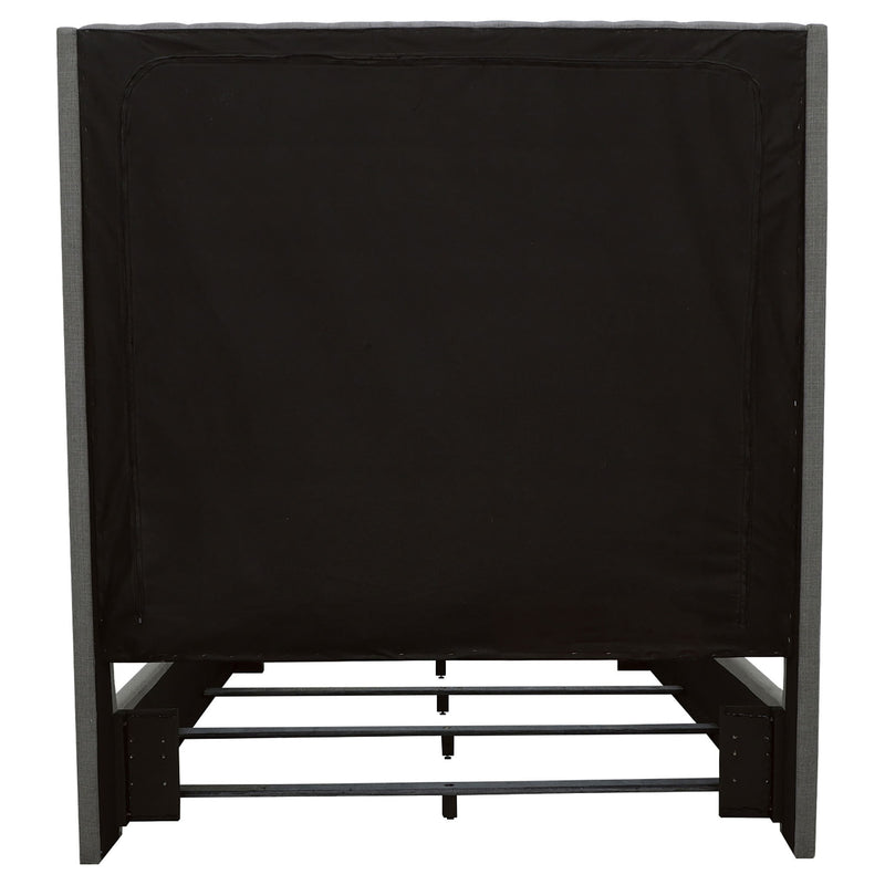 Copper - Queen Panel Bed With Button Tufted Headboard - Gray