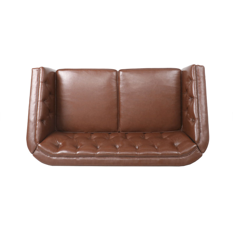 Sophisticated Loveseat With Diamond Stitched Detailing