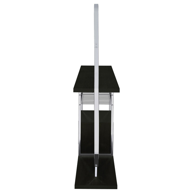 Risley 2-door Circular LED Wine Cabinet Dark Charcoal