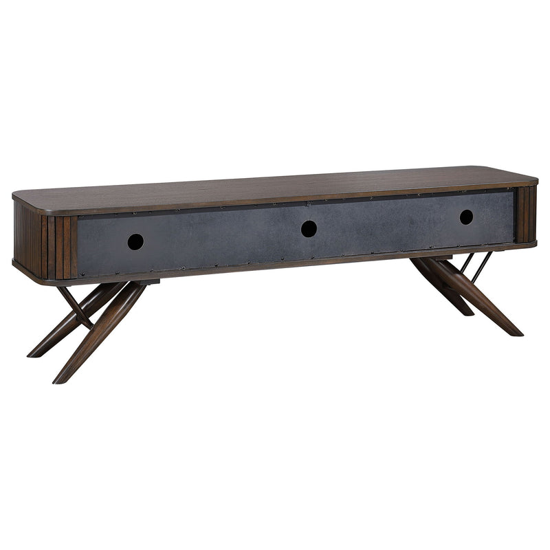 Stewart - TV Stand With Sliding Doors - Walnut