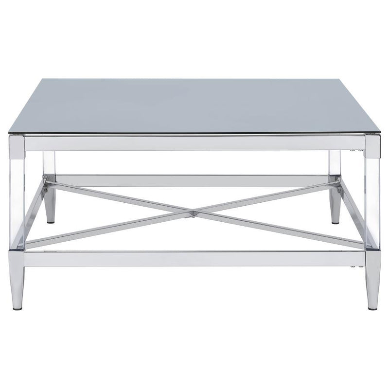 Lindley - Square Tempered Mirror Acrylic Table