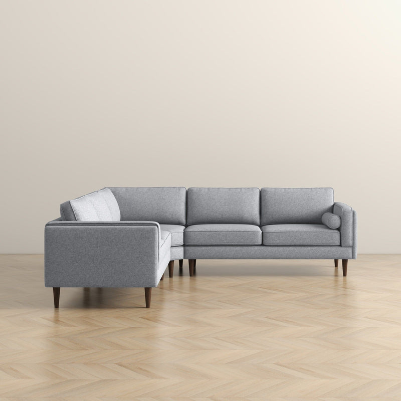 Amber - Corner Sectional Sofa - Light Gray