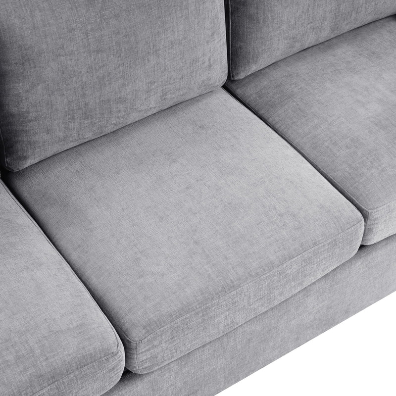 Modern 3 Seater Sofa With Curved Backrest