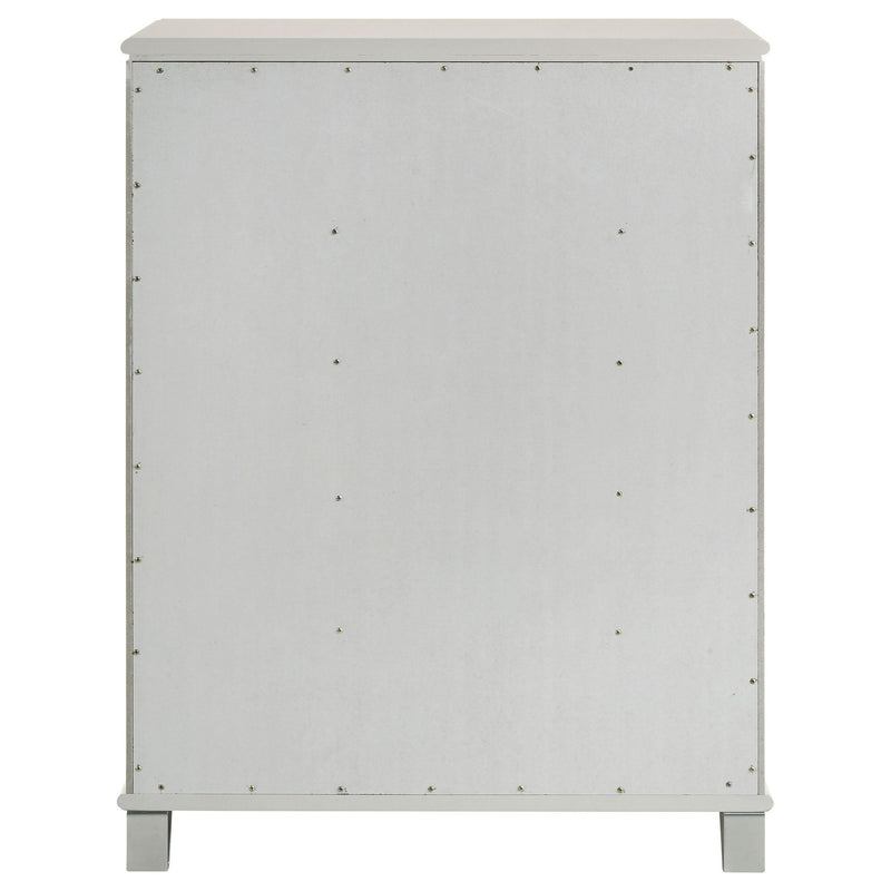 Olivia 5-drawer Bedroom Chest of Drawers Pearl White