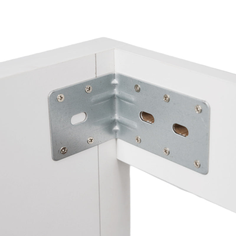 48" Bathroom Vanity Set With Textured Door Panels, Soft Close Hinges, Single Faucet Hole, Large Storage & Drawer - White