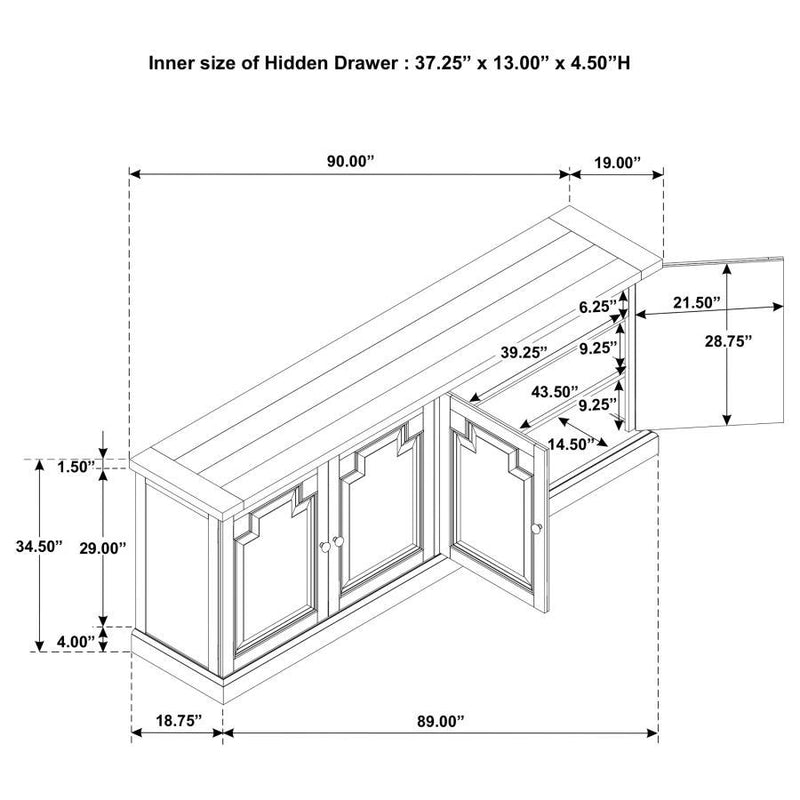 Florence - 4 Door Dining Sideboard Buffet