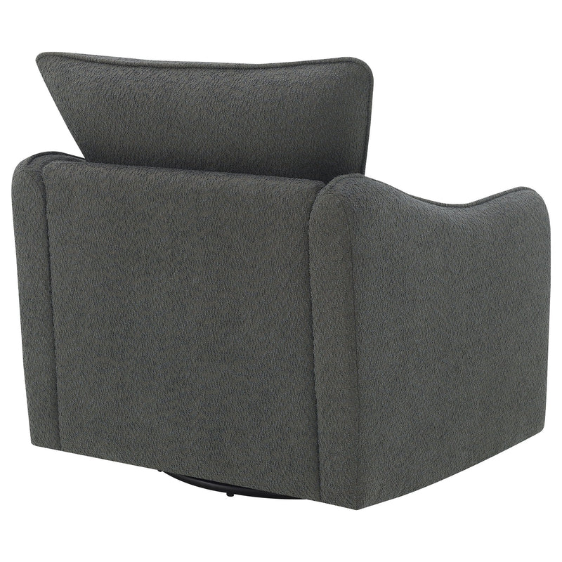 Nikko - Upholstered Swivel Chair - Charcoal