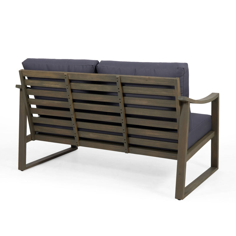 Samwell - Coffee Table & Loveseat Set With Water Resistant Cushions - Dark Gray