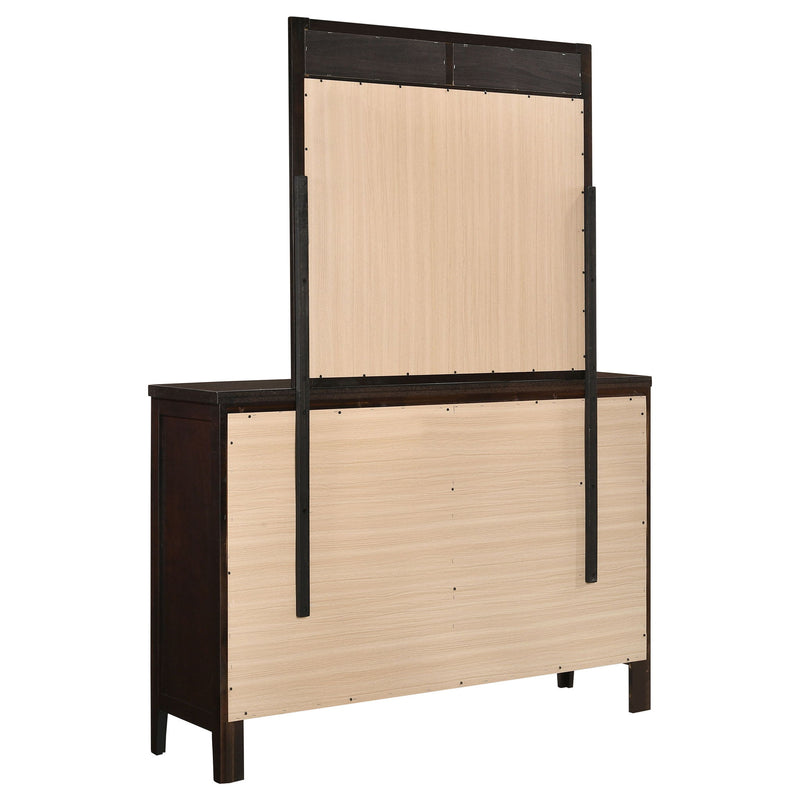 Lakewood - 6 Drawer Dresser With Mirror - Cappuccino