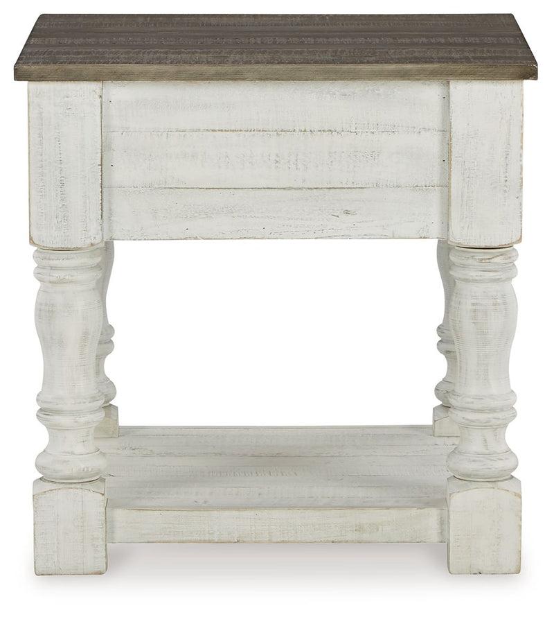 Havalance - Square End Table - White / Gray