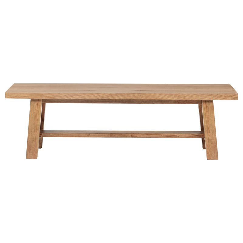 6 Piece Extension Leaf Dining Set With Expandable Table, Spindle Back Chairs And Bench - Natural