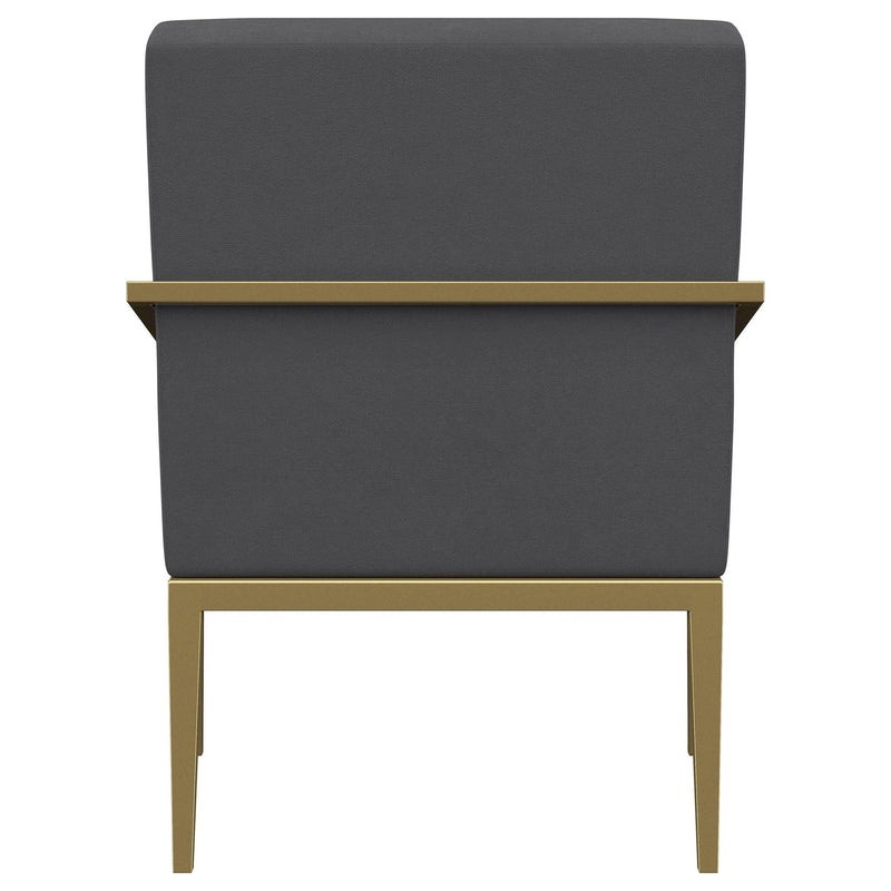 Kirra Upholstered Metal Arm Accent Chair Dark Grey