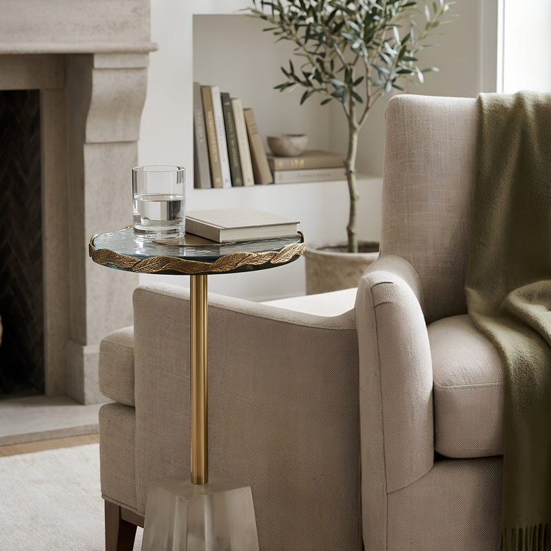 Anaheim - Round Accent Table - Gold