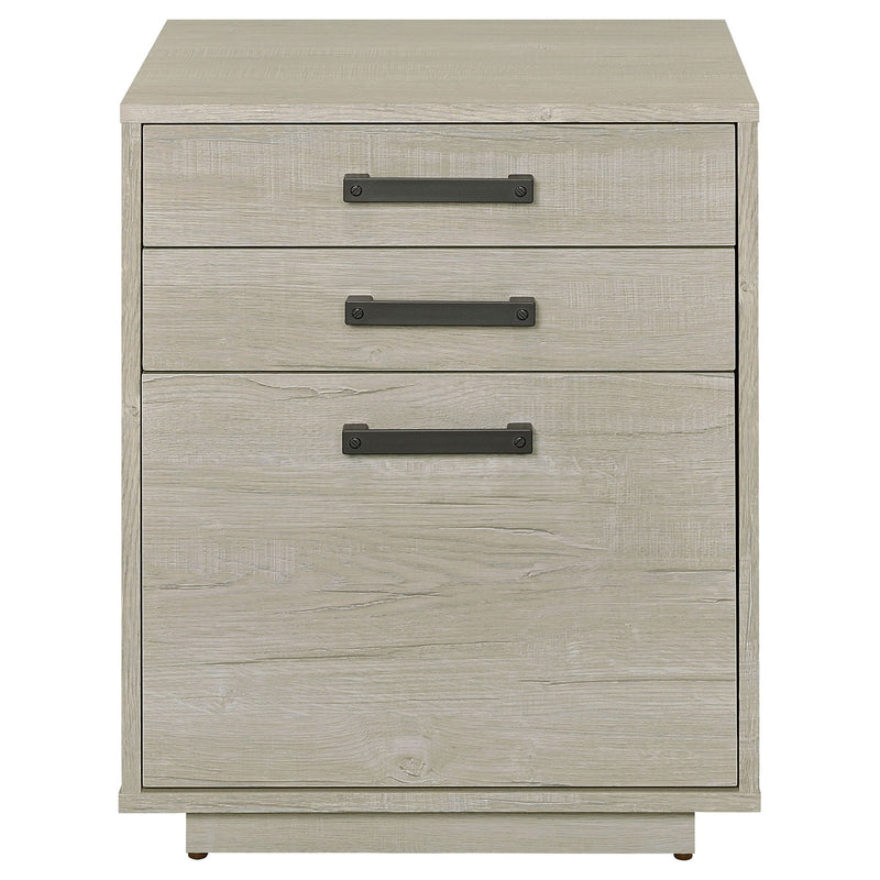 Loomis - 3 Drawer Home Office File Cabinet - White / Gray