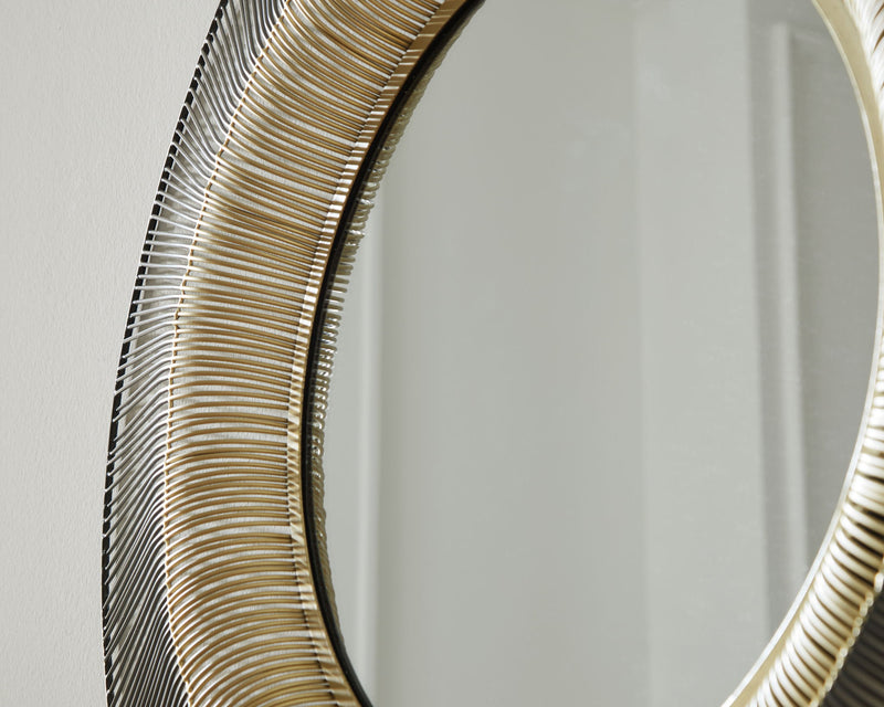 Dallmen - Accent Mirror - Black / Gold Finish