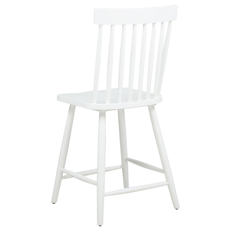Andrews 5-piece Round Counter Dining Set Light Ash and White