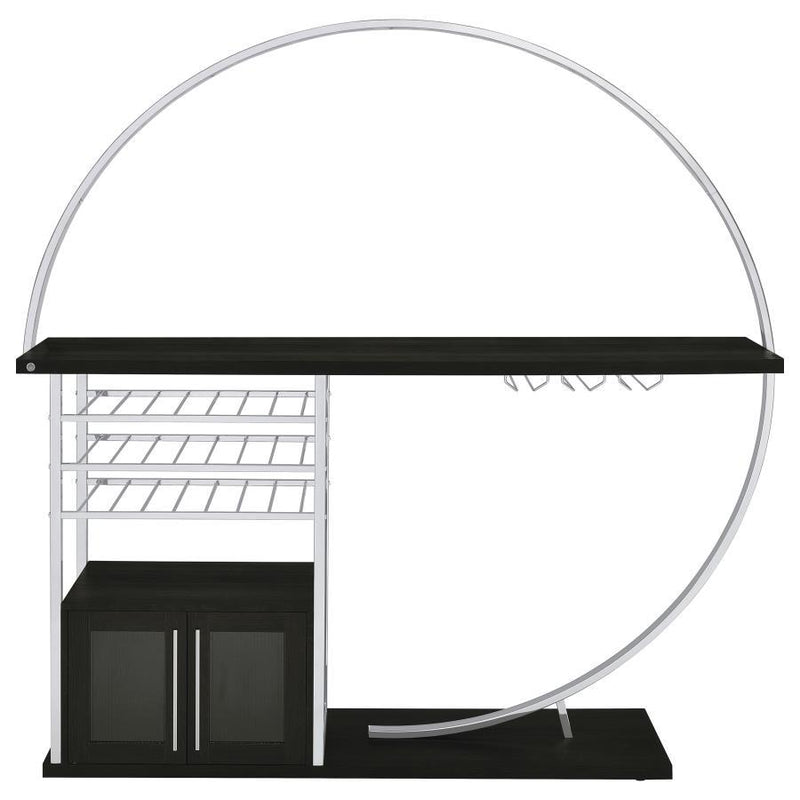 Risley - 2-Door Circular LED Home Bar With Wine Storage