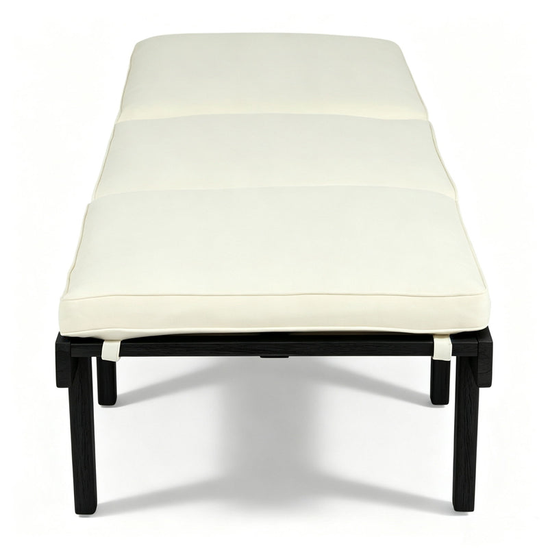 Ariana - Chaise Lounge With Cushion For Outdoor - Black