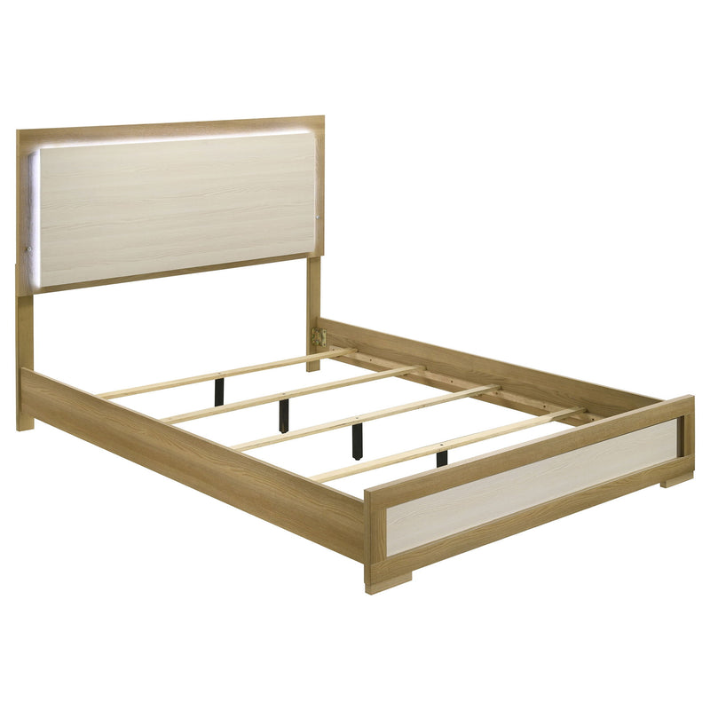 Lincoln - 4 Piece Queen Bedroom Set With LED Lighting - Natural