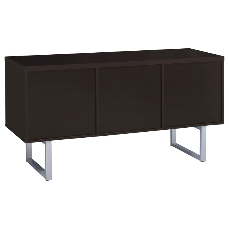 5 Drawer Credenza With Open Shelving - Cappuccino