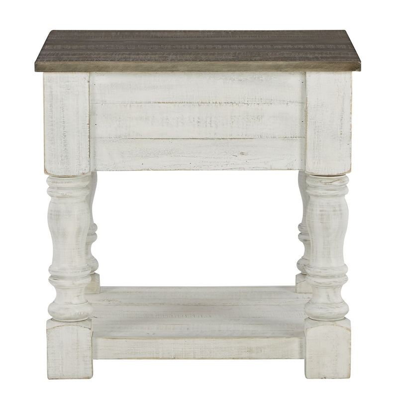 Havalance - Square End Table - White / Gray