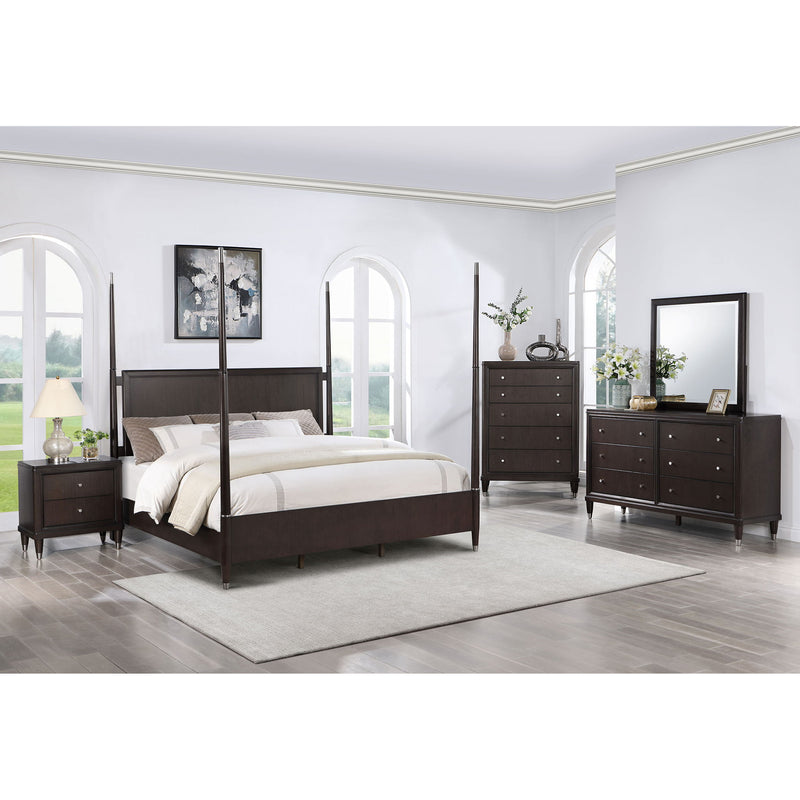 Navarro - 6 Drawer Dresser With Mirror - Brown