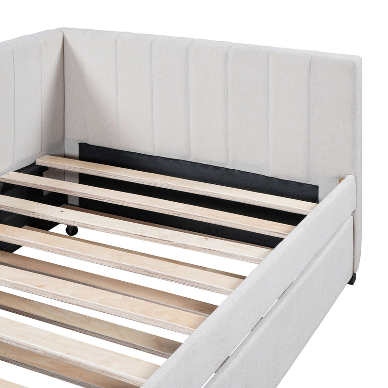 Upholstered Daybed, Sofa Bed Frame, No Box Spring Needed