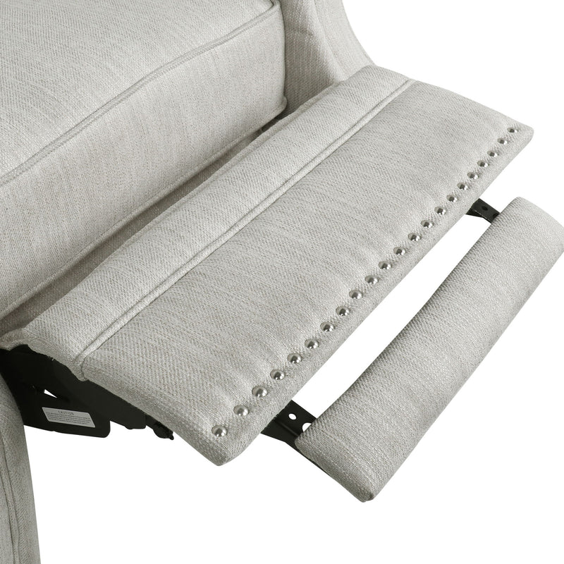 Welch - Contemporary Tufted Pushback Recliner - Beige