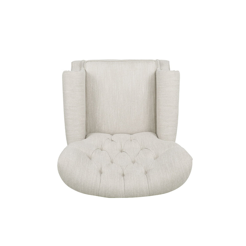 Welch - Contemporary Tufted Pushback Recliner - Beige