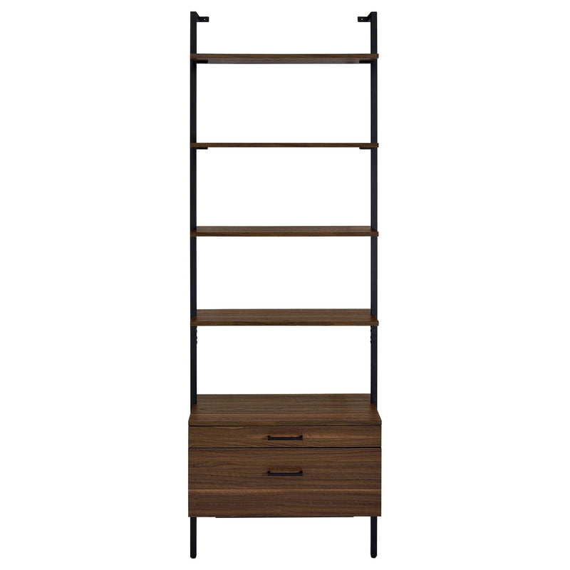 Wendell - 4 Shelf Storage Wall Bookshelf - Walnut