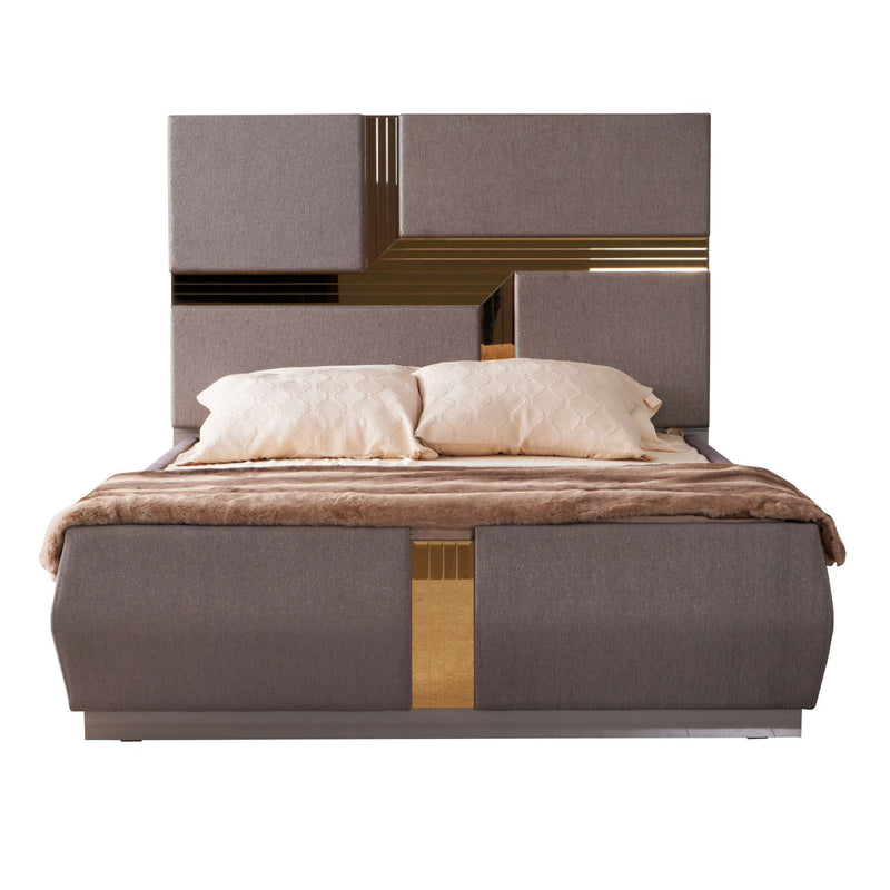 Lorenzo - King Size Tufted Upholstered Bed - Gray
