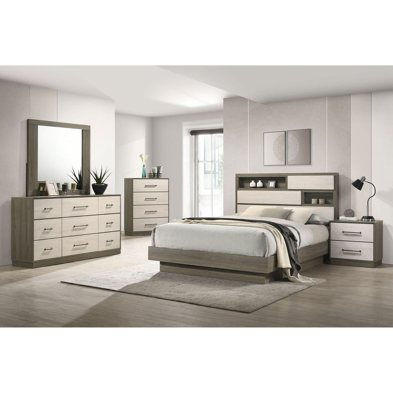 Edmondson - 9 Drawer Dresser With Hidden Jewelry Tray - Natural / Gray