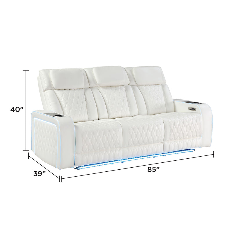 Electra - Power Reclining Set With Power Headrests, Massage And LED Lighting