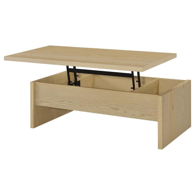 Canoga - Engineered Wood Lift Top Coffee Table - Light Oak