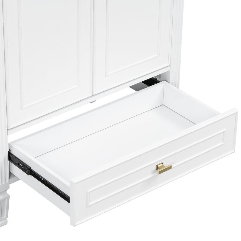 Freestanding Vanity With 1 Drawer & 2 Soft Close Doors With Door Mounted Storage