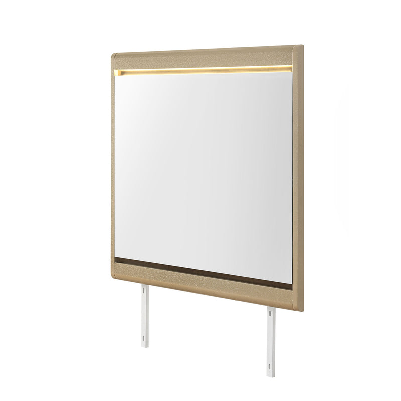 Gigi - Mirror With LED Lights, Large Scale Design For Dressers - Gold
