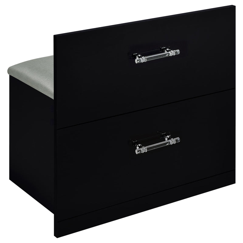 Kerr - 2 Drawer Makeup Vanity Table With Mirror And Stool